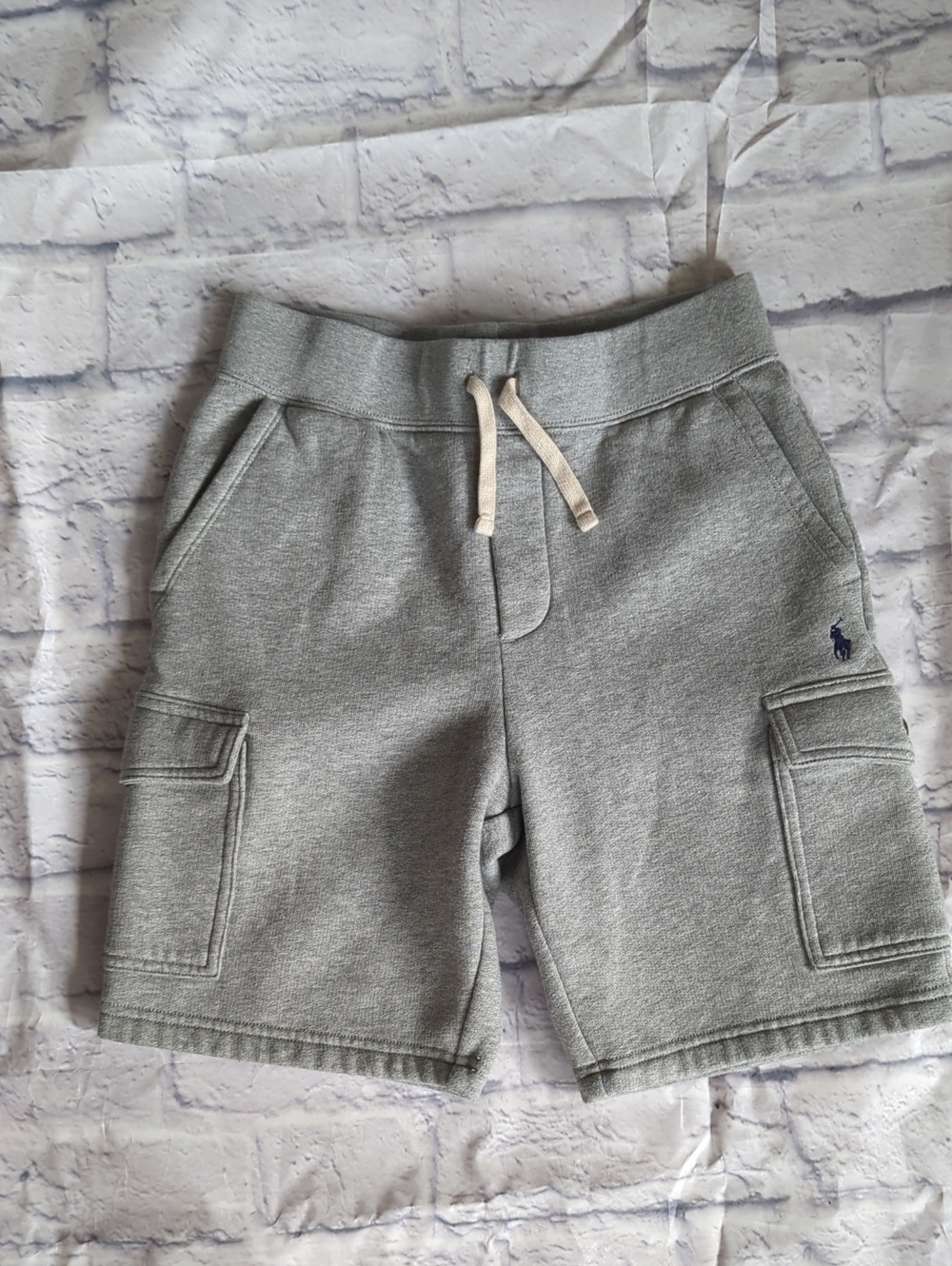 Polo Ralph Lauren Light Gray Snap-Button Detail Shorts Boys Size 10-12